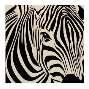 Zebra - dekorace na stěnu, Rozměry dekorace 60 x 60 cm