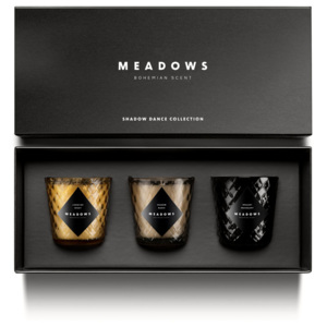 Meadows Dárková kolekce 3 vonných svíček mini Shadow Dance