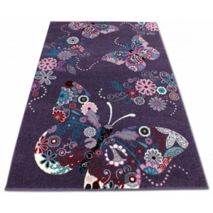 Dětský koberec Motýl fialový 100x200, Velikosti 100x200cm