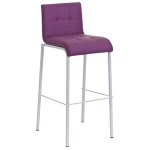 Barová židle Sarah Leder, výška 78 cm, bílá-fialová