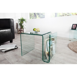 Konferenční stolek Ghost - skleněný 50cm