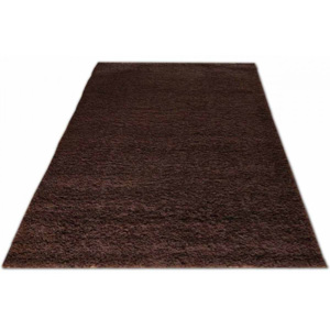 Kusový koberec Shaggy vlas 50 mm hnědý 80x150, Velikosti 80x150cm