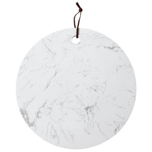 Bílé servírovací prkénko z kamene Ladelle, ⌀ 30 cm