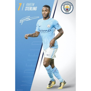 Plakát, Obraz - Manchester City FC - Sterling 17-18, (61 x 91,5 cm)