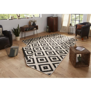 Bougari - Hanse Home koberce Kusový koberec Twin-Wendeteppiche 103129 schwarz creme - 80x150 cm