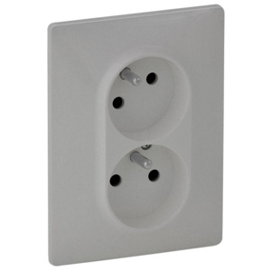 Legrand Valena LIFE dvojzásuvka hliník 753386