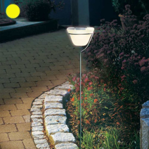 Solární LED designová sloupková lampa Esotec 102027 - teplá bílá