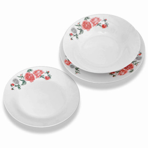 Sada porcelánových talířů Peonia Rose 18 kusů