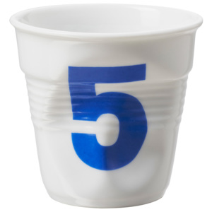 REVOL Kelímek na espresso 8 cl bílý "5" Froissés