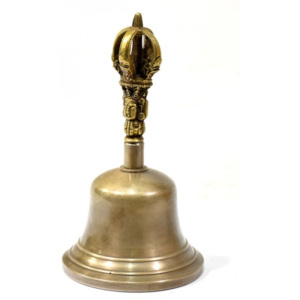 Dilbu, tibetský zvonek, antik patina, hladký, 15cm