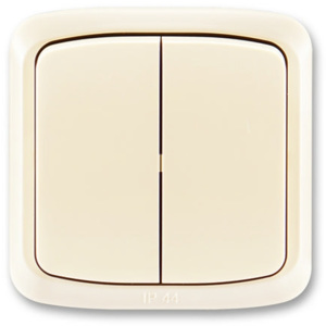 ABB Tango vypínač č.6+6 dvojitý IP44 slonová kost 3558A-52940 C