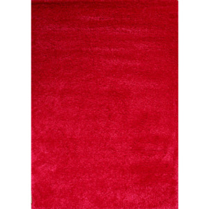Kusový koberec Shaggy vlas 30 mm Fiono červený 70x140, Velikosti 70x140cm