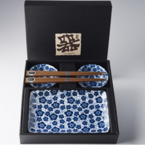 MIJ Sushi set Blue Plum Design