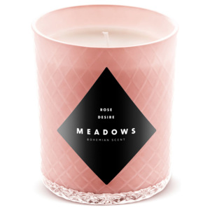 Meadows Vonná svíčka Rose Desire medium růžová
