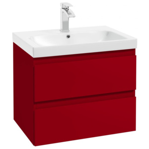 Koupelnová skříňka pod umyvadlo v červené barvě 43 cm F1243