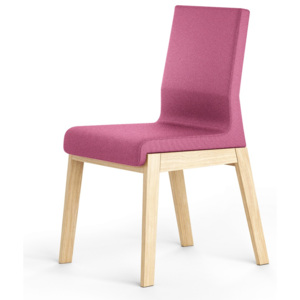 Růžová židle z dubového dřeva Absynth Kyla