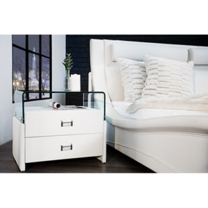 Noční stolek MANHATTAN WHITE Nábytek | Ložnice | Noční stolky