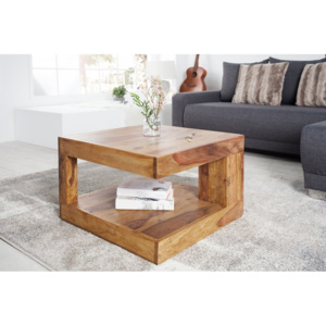Konferenční stolek VORTEX 60 cm z masivního dřeva Sheesham Honey