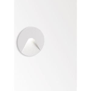 Deltalight Logic Mini, kulaté bílé zápustné svítidlo do stěny, 1x0,5W LED, 3000K, prům. 6,2cm, IP54