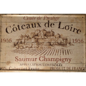 Plechová cedule Víno Coteaux de Loire