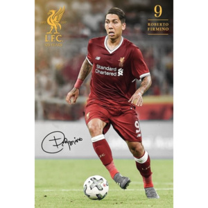 Plakát, Obraz - Liverpool FC - Firmino 17-18, (61 x 91,5 cm)