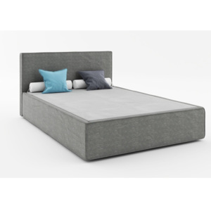Tmavě šedá dvoulůžková postel Absynth Mio Soft, 160 x 200 cm