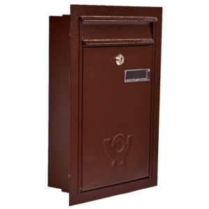 Poštovní schránka TECH s rámečkem, Barva Hnědá