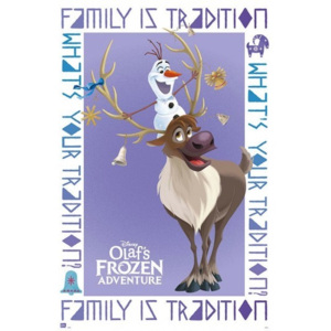 Plakát, Obraz - Olaf Frozen Adventure Olaf & Sven, (61 x 91,5 cm)