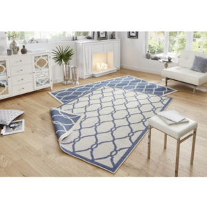 Bougari - Hanse Home koberce Kusový koberec Twin-Wendeteppiche 103123 blau creme - 80x250