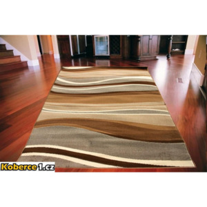 Kusový koberec PP Vlny hnědý 120x170, Velikosti 120x170cm