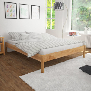 Rám postele 140 x 200 cm masivní dubové dřevo