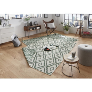 Bougari - Hanse Home koberce Kusový koberec Twin-Wendeteppiche 103136 grün creme - 80x150
