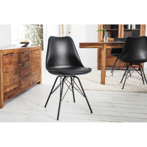 Židle Scandinavia Retro styl černá