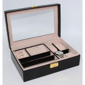 JK BOX SP-956/A25, Praktická šperkovnice černá