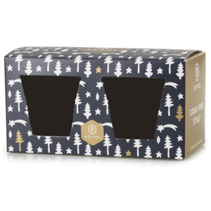 REVOL Dárková vánoční krabice na 2 espresso kelímky Froissés