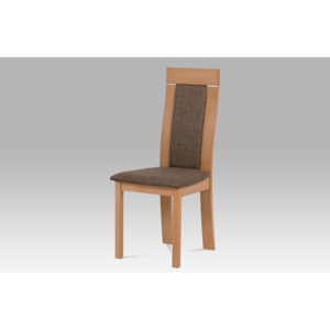 Artium Jídelní židle barva buk potah hnědý - BC-3921 BUK3