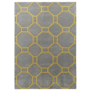 Šedo-žlutý koberec Think Rugs Hong Kong, 90 x 150 cm