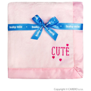 Dětská plyšová deka Baby Mix Cute růžová