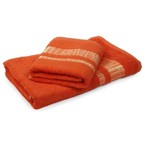 Bambusový ručník Jambi oranžový karamel