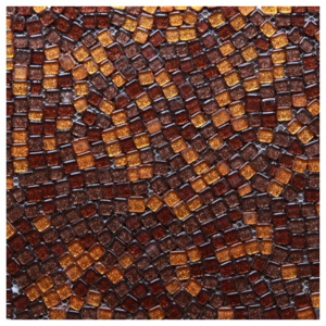 Maxwhite JSM-ZYS002 Mozaika skleněná hnědá oranžová perleť 29,7x29,7cm sklo