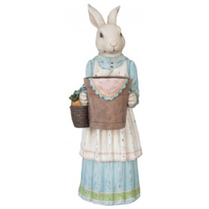 Dekorace králík s hrncem - 15*21*46 cm Clayre & Eef