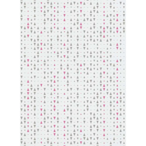 Moderní vliesové tapety PrimeTime - trojúhelníčky růžová šedá motiv