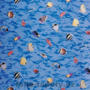 Samolepící fólie transparentní rybky - šíře 67,5 cm dekor 625