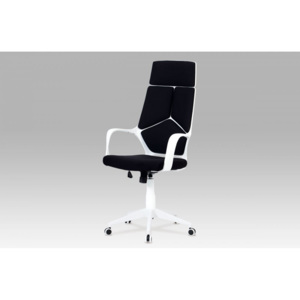 Kancelářská židle, látka černá / bílá konstrukce
