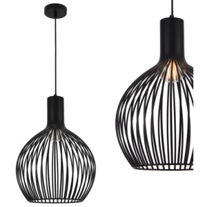 [lux.pro]® Dekorativní závěsná lampa 'Tokio' - černá - 1 x E27