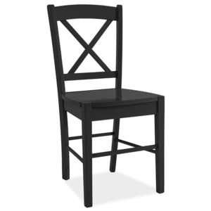 Dřevěná jídelní židle v černé barvě KN268