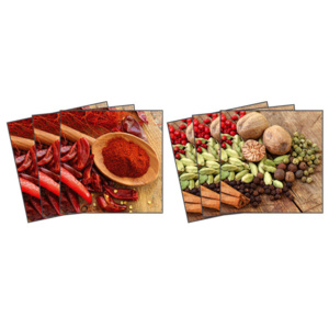 Samolepící dekorace na kachličky - Výprodej - Koření chilli, paprika a pepř