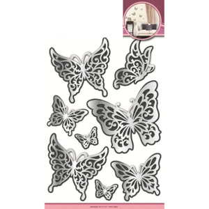 Samolepící pokojová dekorace zrcadlová Motýli