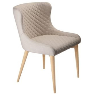 Židle DanForm Vetro, krémová látka, podnož dubová dýha Arbyd/Plzeň DFS100232523 DAN FORM