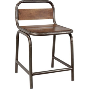 Industrial style, Jídelní židle ze dřeva a kovu 70x40x38cm (1534)